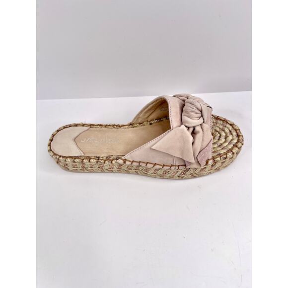 J/Slides Ritsy Espadrille Pink Suede Bow Slides Size 8.5 NWOB - Picture 2 of 10